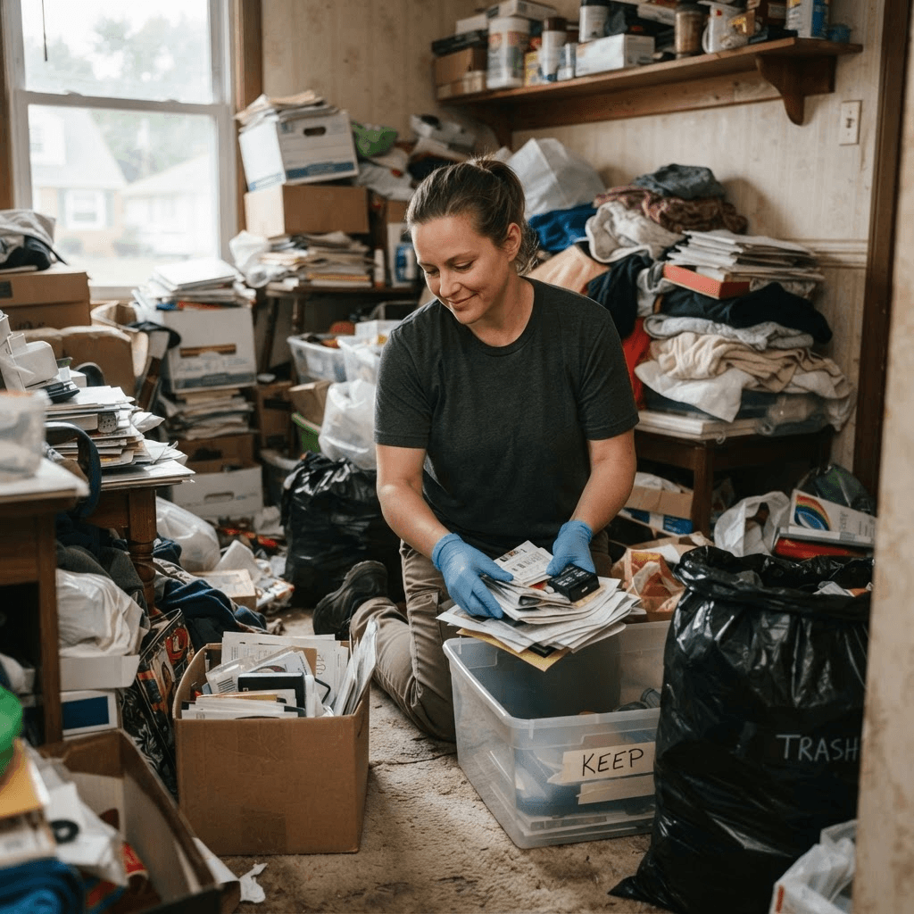 Hoarding Cleanup in progress
